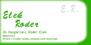 elek roder business card